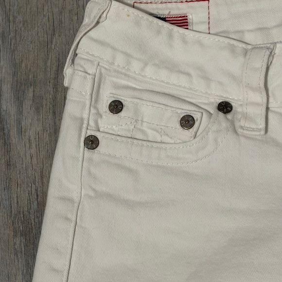 Women's True Religion White Low Rise Capri Jeans - 27 - Picture 3 of 9
